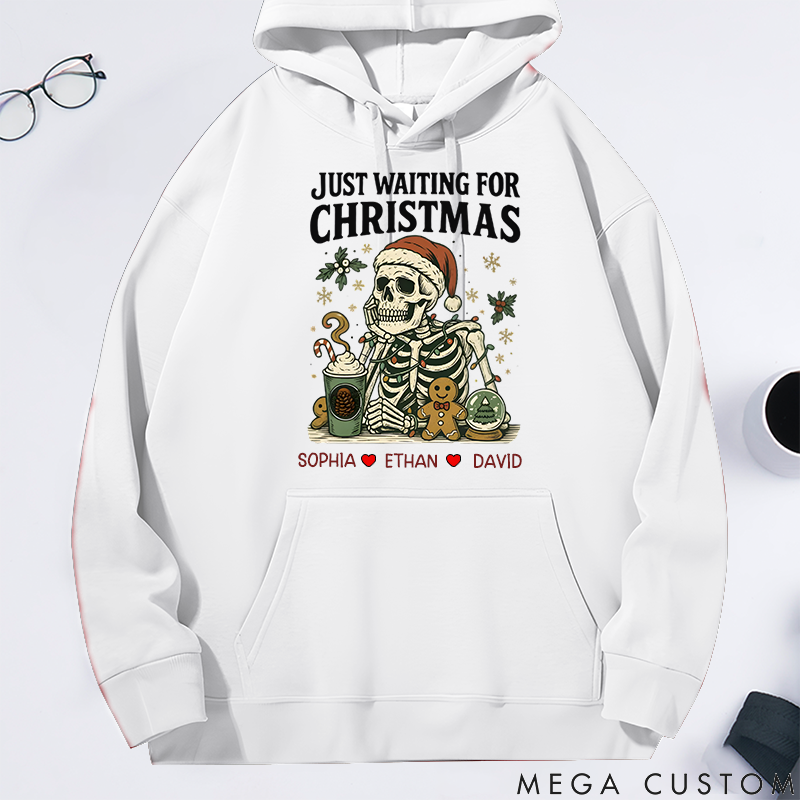 Personalized Classic Hoodie Fun Christmas Skeleton Festival Gingerbread Theme