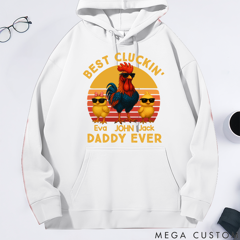 Personalized Classic Hoodie Best Cluckin Dad Ever Theme