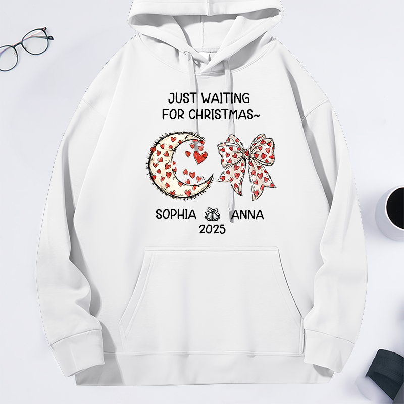 Personalized Classic Hoodie Christmas Hand-Drawn Style Cartoon Pattern Design