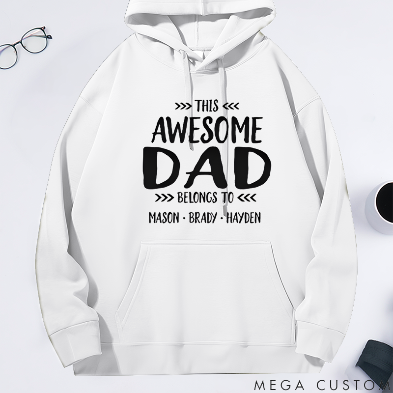 Personalized Classic Hoodie Best Dad Ever Fist Bump Design