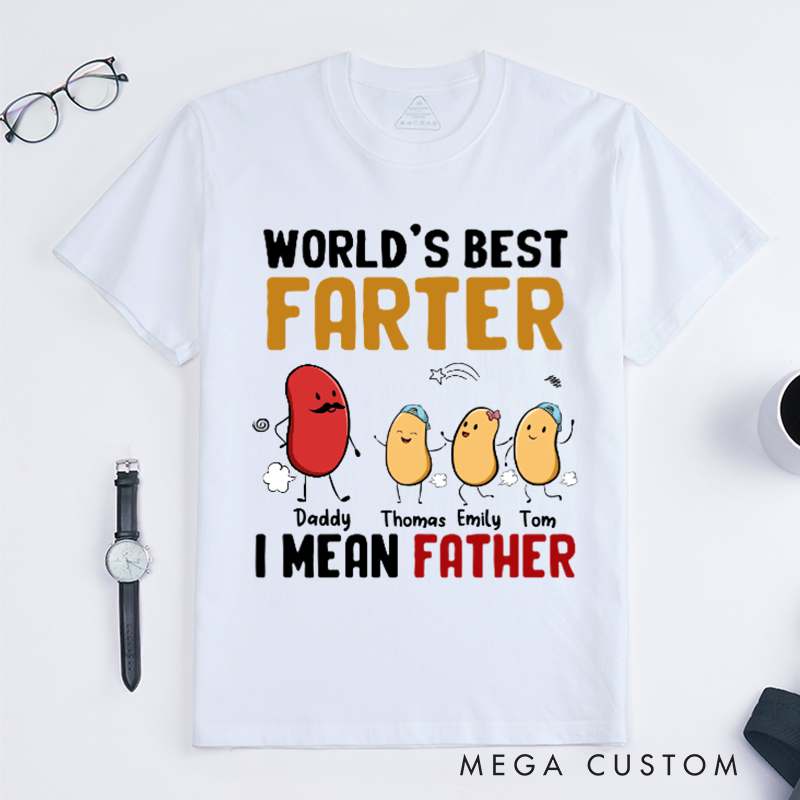 Personalized World's Best Farter Blame It on The Beans or Dad Classic T-shirt