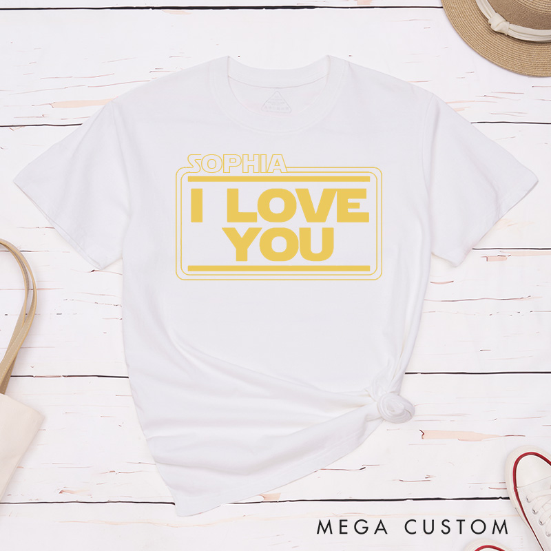 Personalized Couple I Love You I Know Matching T-Shirt Valentine's Day Hubby and Wifey T-Shirt for Husband Wife Boyfriend Girlfriend Gift