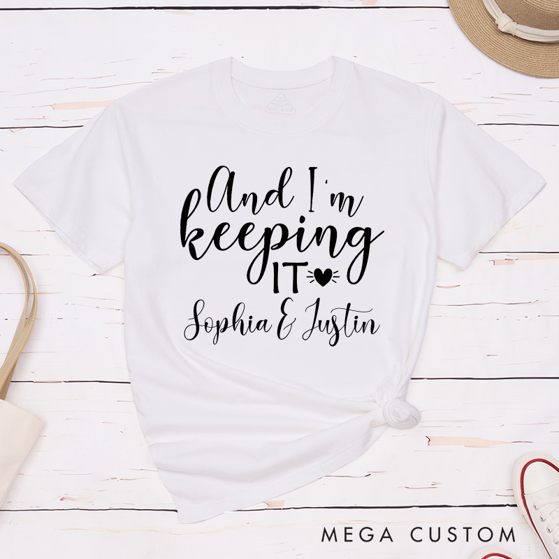 Personalized Couple She Stole My Heart And I'm Keeping It Matching T-Shirt Valentine's Day T-Shirt for Husband Wife Boyfriend Girlfriend Gift