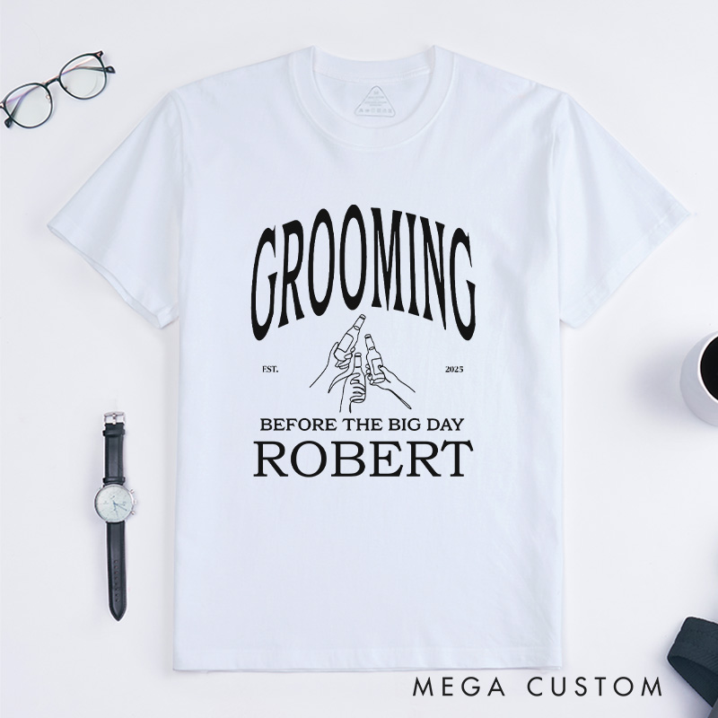 Personalized Groomsman Bachelor Party T-Shirts Funny Groom Team Shirts Wedding Party Favors Top Best Man Gifts For Men Groomsman Usher