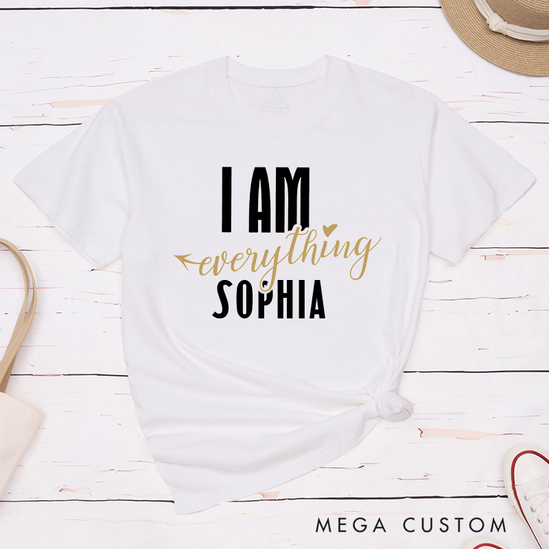 Personalized Couple I Have Everything I Need Arrow Matching T-Shirt Valentine's Day I Am Everything T-Shirt for Husband Wife Boyfriend Girlfriend
