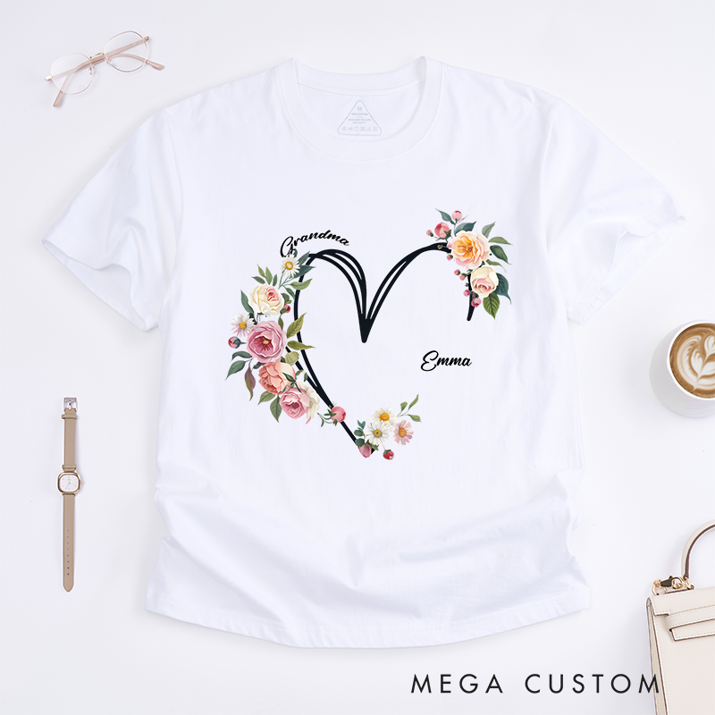 Personalized Love Always Shines Bright With Grandma Gift for Mom Grandmother Classic T-Shirt