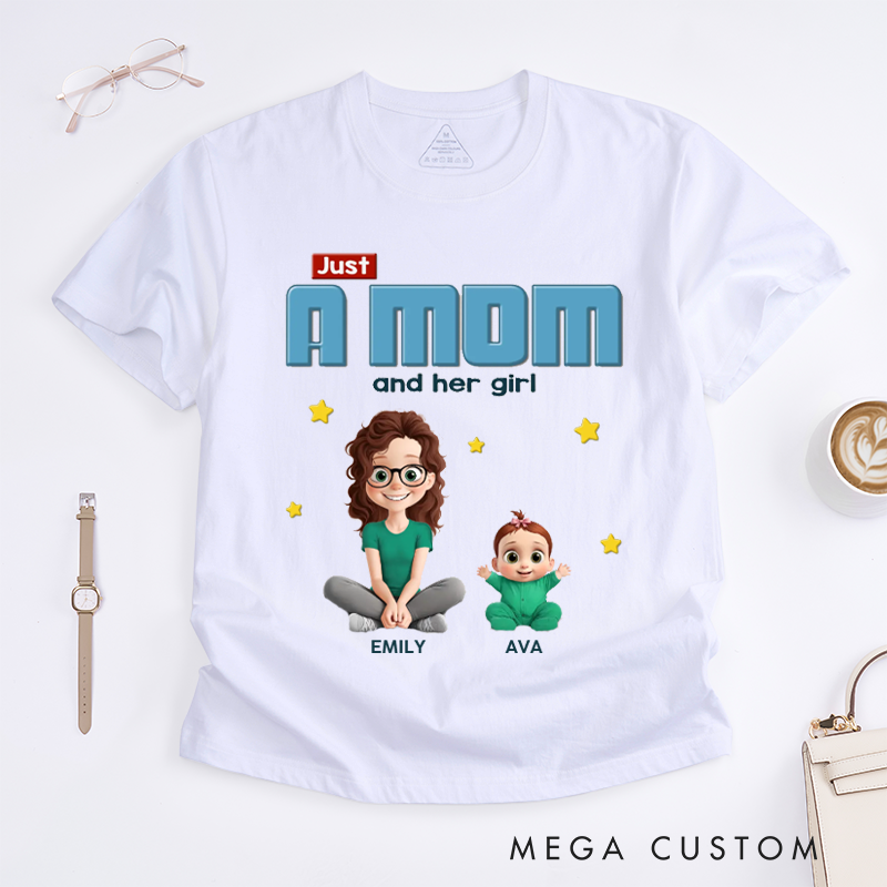 Personalized Just a Mom and His Child Gift for Mom Classic T-shirt