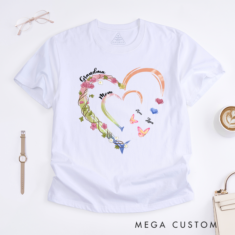 Personalized Family is Where Love is Endless Gift for Mom Grandma Classic T-shirt