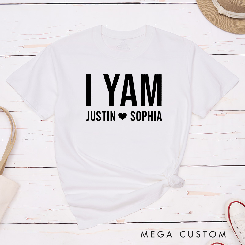 Personalized Couple Minimalist She’s My Sweet Potato I Yam T-Shirt Thanksgiving Day Matching T-Shirt for Husband Wife Boyfriend Girlfriend Gift
