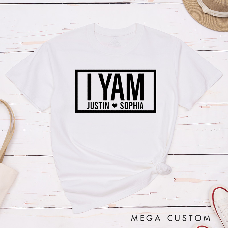 Personalized Couple Humor She’s My Sweet Potato and I Yam T-Shirt Thanksgiving Day Matching T-Shirt for Husband Wife Boyfriend Girlfriend Gift