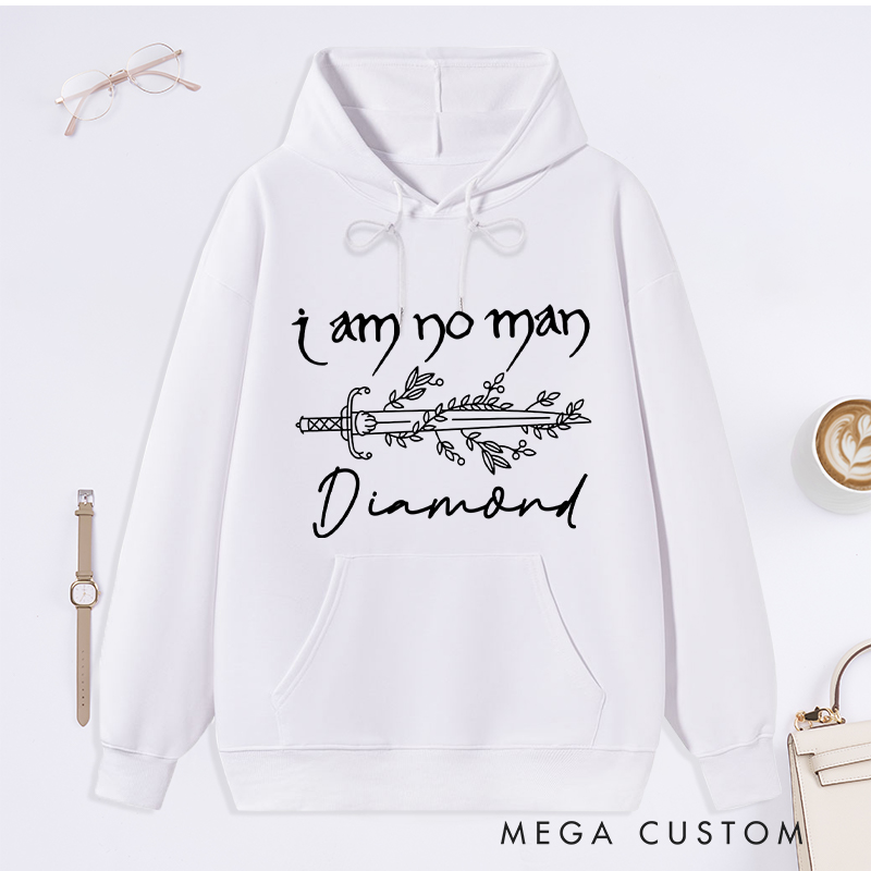 Personalized I Am No Man Classic Hoodies Custom Book Lover Hoodies with Name Reading Fandom Hoodies Librarian Gift Book Lover Gift