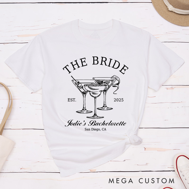 Personalized Bride The Bach Club Matching T-Shirt Bride's Crew T-Shirt Bridesmaid Wedding T-Shirt Bachelorette Party Gift