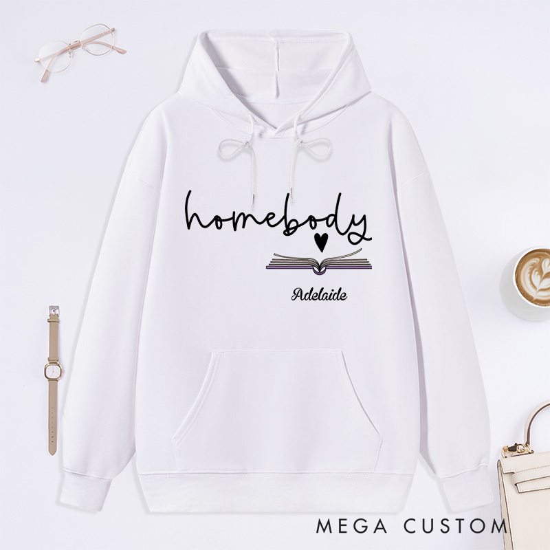 Personalized Homebody Classic Hoodies Custom Book Lover Hoodies with Name Bookish Hoodies Librarian Gift Book Lover Gift for Reader