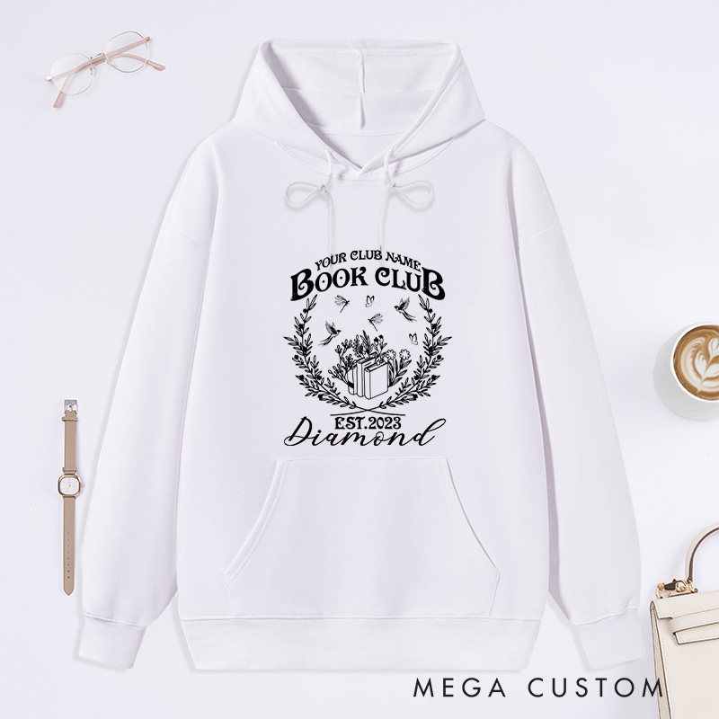 Personalized Book Club Classic Hoodies Since Reading Club Hoodies Custom Book Lover Hoodies with Name Librarian Gift Book Lover Gift for Reader