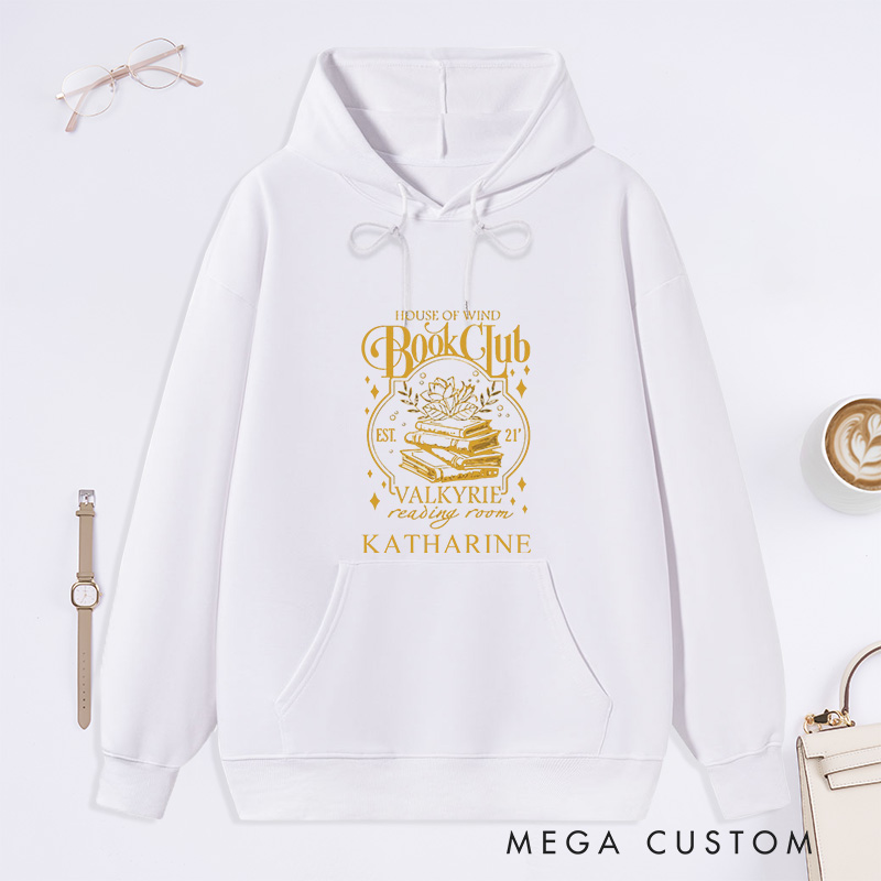 Personalized Book Club Classic Hoodies Feyre Reading Hoodies Custom Book Lover Hoodies with Name Librarian Gift Reading Gift for Reader