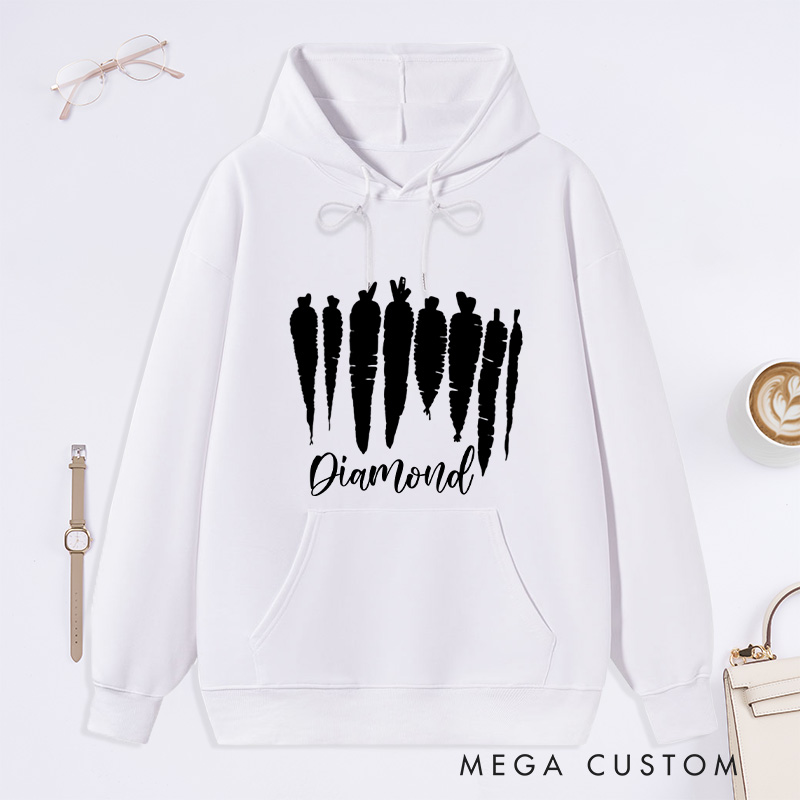 Personalized Carrot Classic Hoodies Custom Food Hoodies with Name Vegetable Hoodies Plant Lover Gift Gardening Lover Gift Gardener Gift