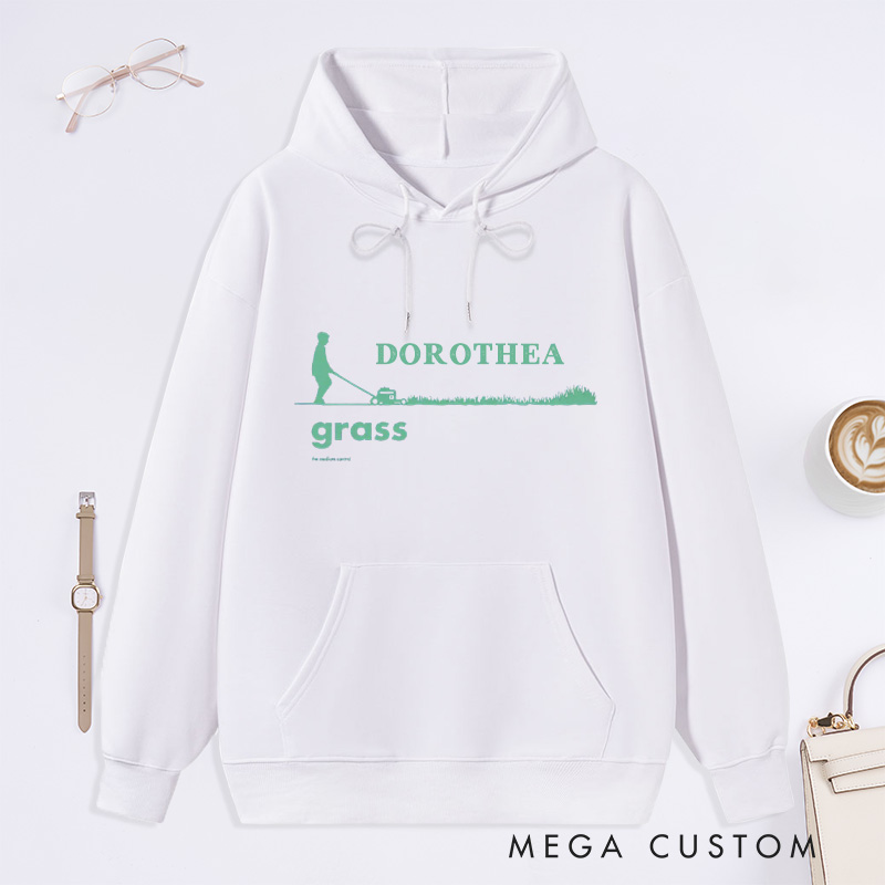 Personalized Grass Men's Classic Hoodies Men's Hoodies with Name Plant Lover Gift Gardening Lover Gift for Gardener Gift