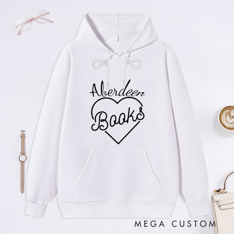 Personalized Books In My Heart Classic Hoodies Custom Book Lover Hoodies with Name Reading Hoodies Librarian Gift Book Lover Gift for Reader