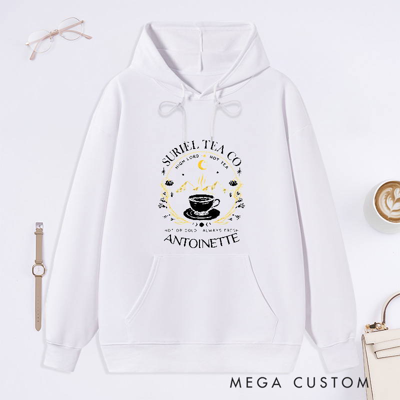 Personalized Suriel Tea Co Classic Hoodies Custom Book Lover Hoodies with Name Reading Hoodies Librarian Gift Book Lover Gift for Reader