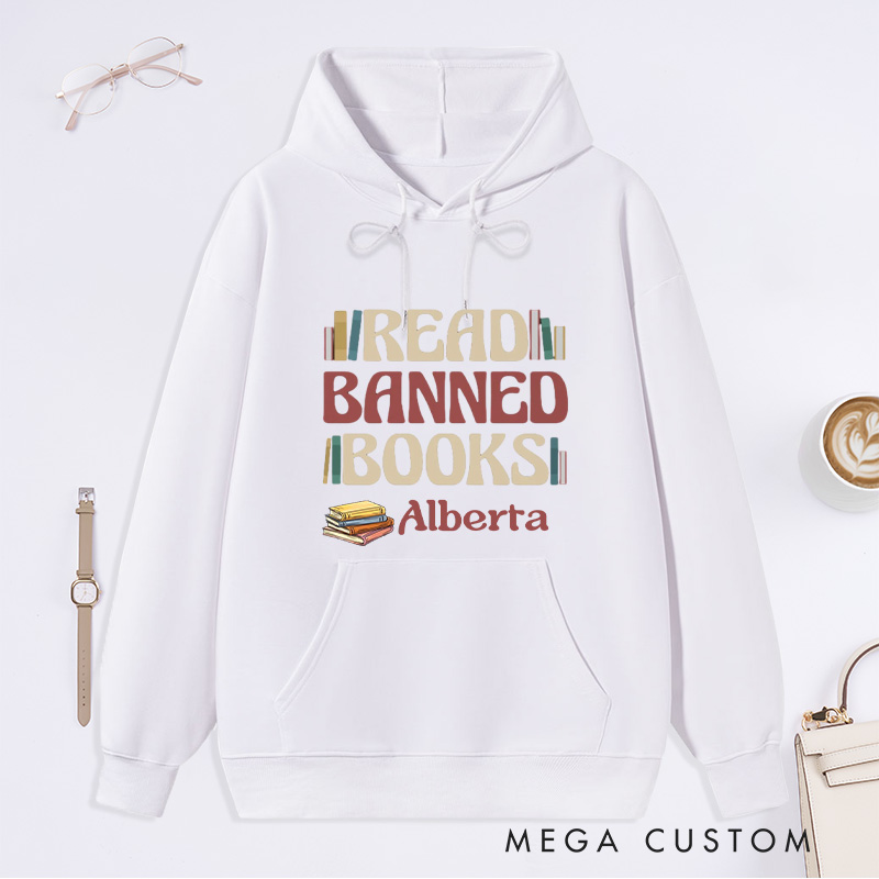 Personalized Read Banned Books Classic Hoodies Book Lover Hoodies Reading Hoodies with Name Librarian Gift Book Lover Gift For Reader