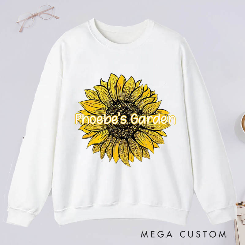 Personalized Sunflower Classic Sweatshirts Plant Lady Sweatshirt with Name Gardener Sweatshirt Plant Lover Gift Gardening Gift Gardener Gift