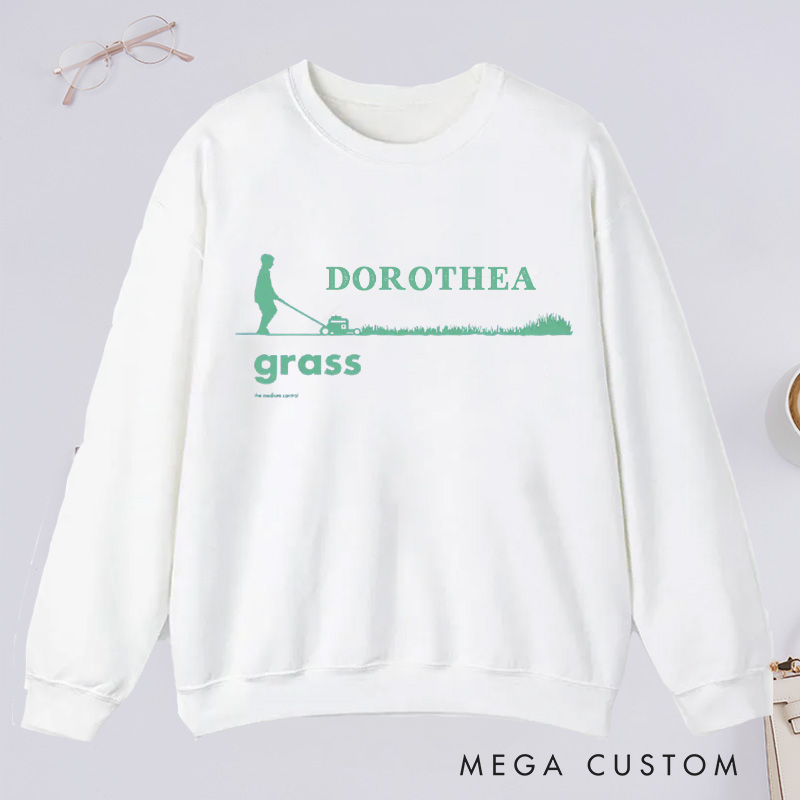 Personalized Grass Men's Classic Sweatshirts Garden Sweatshirt with Name Gardener Sweatshirt Plant Lover Gift Gardening Gift for Father