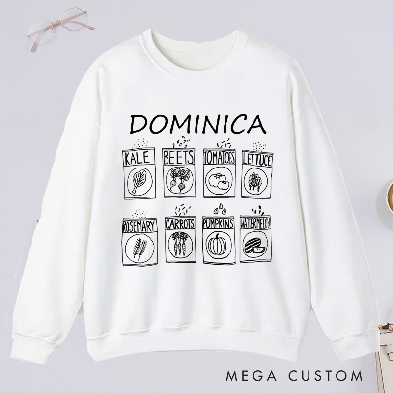 Personalized Garden Classic Sweatshirts Gardening Sweatshirt Gardener Sweatshirt with Name Plant Lover Gift Gardening Lover Gift
