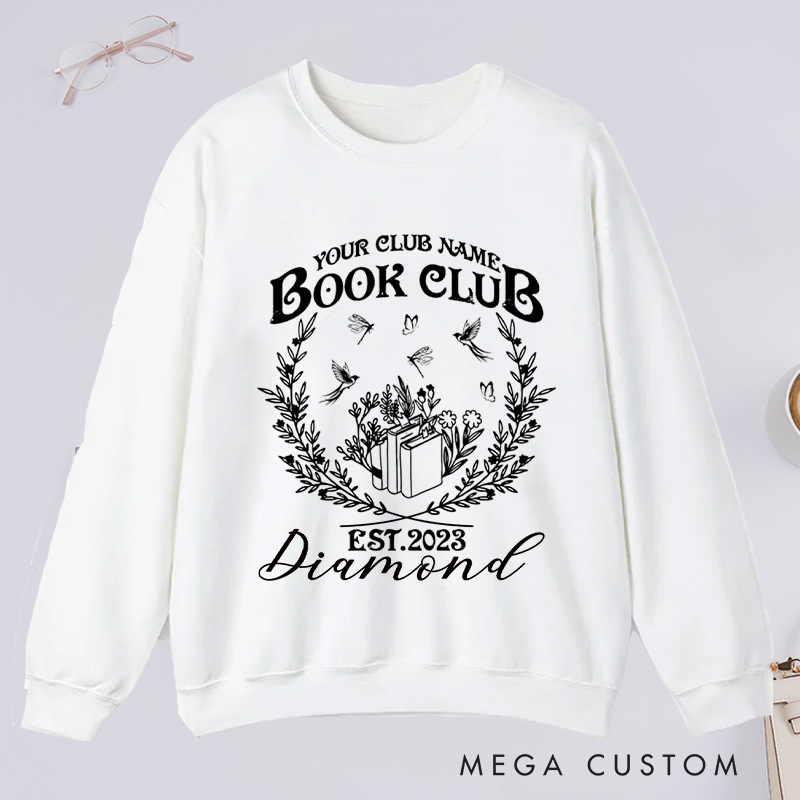 Personalized Book Club Classic Sweatshirts Since Reading Club Sweatshirt with Name Sweatshirt Book Lovers Gift Librarian Gift Reading Gift