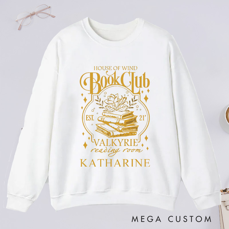 Personalized Book Club Classic Sweatshirts with Name Feyre Custom Bookish Sweatshirt Book Lovers Gift Librarian Gift Reading Gift