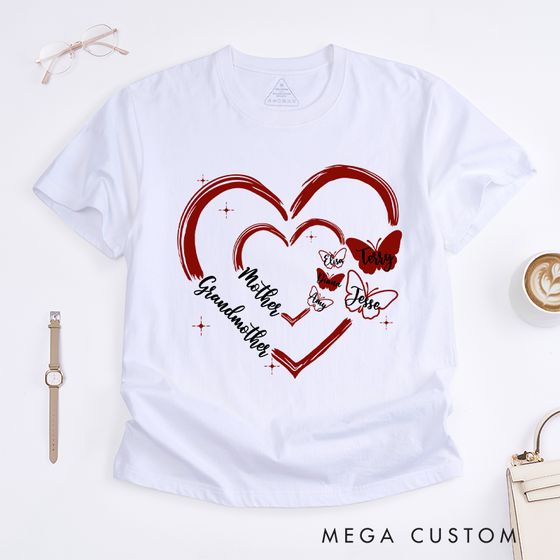 Personalized Butterfly Gift for Mom Grandmother Classic T-Shirt