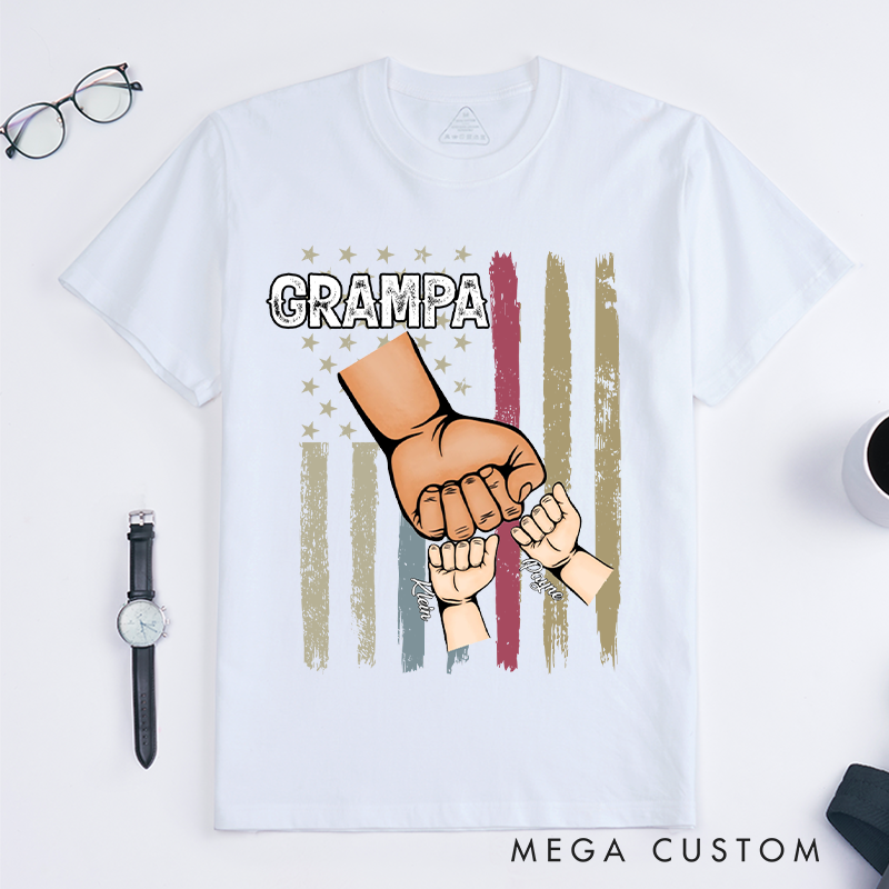 Personalized Dad Grandpa and Kids Classic T-Shirt Loving Gift for Daddy