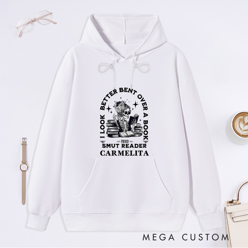 Personalized Spread Those Pages Classic Hoodies I look Better Bent Over A Book Bookish Hoodies with Name Librarian Gift Book Lover Gift for Reader