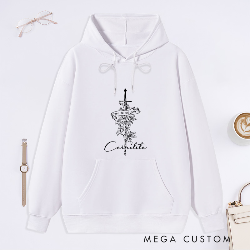 Personalized You Do Not Yield Inspired Classic Hoodies Custom Book Lover Hoodies with Name Bookish Hoodies Librarian Gift Reading Gift