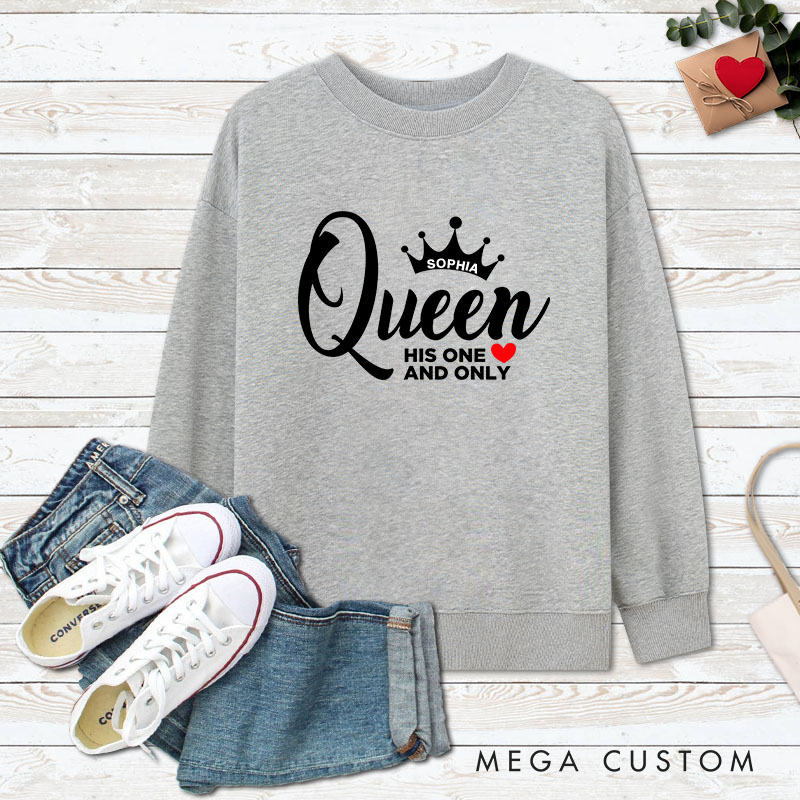 Personalized Couple Her One and Only Matching Sweatshirt Couple His One and Only Valentine's Day Sweatshirt for Husband Wife Boyfriend Girlfriend