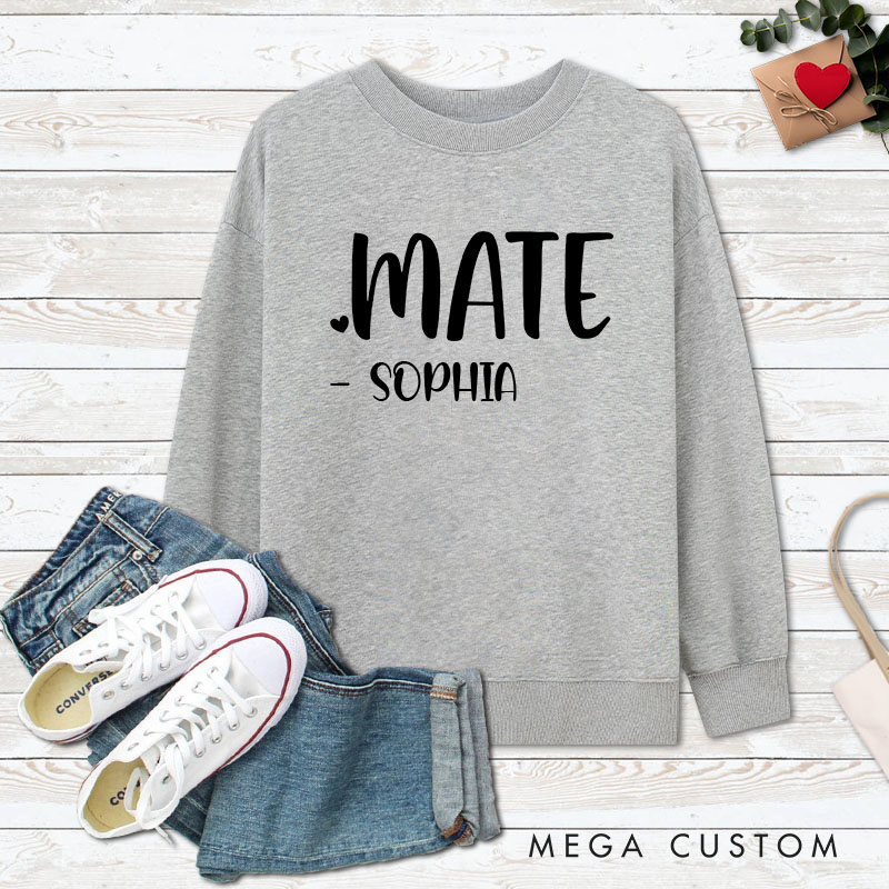 Personalized Couple Soul and Mate Boss Matching Sweatshirt Couple Soulmate Valentine's Day Sweatshirt for Husband Wife Boyfriend Girlfriend