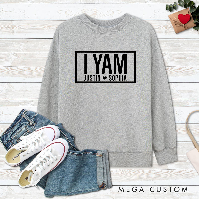 Personalized Couple She's My Sweet Potato and I Yam Matching Sweatshirt Couple Thanksgiving Sweatshirt for Husband Wife Boyfriend Girlfriend