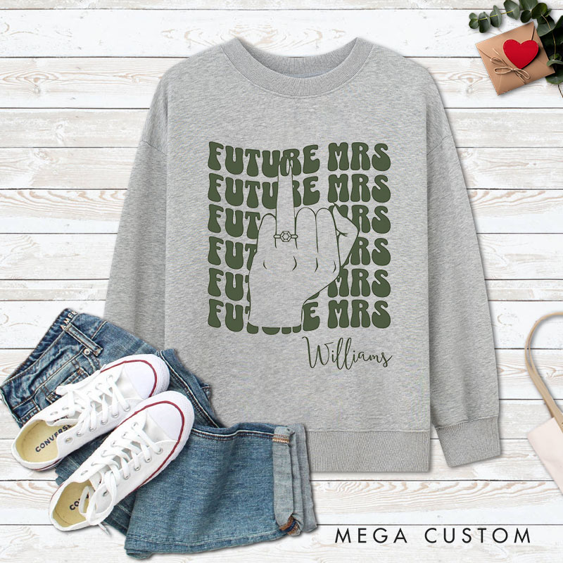Personalized in My Engaged Era Engagement Sweatshirt for Her
