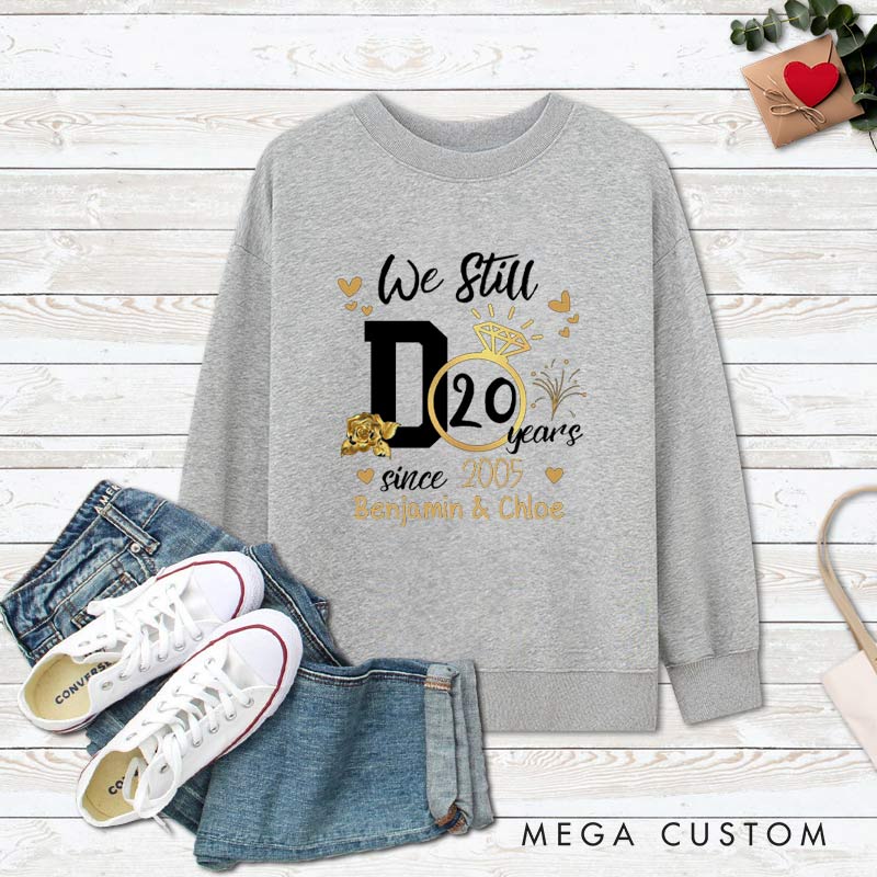 Personalized Couple 20th Anniversary Sweatshirt We Still Do 20 Years Anniversary Outfit for Couple Wife Husband Gift Top for Her Him