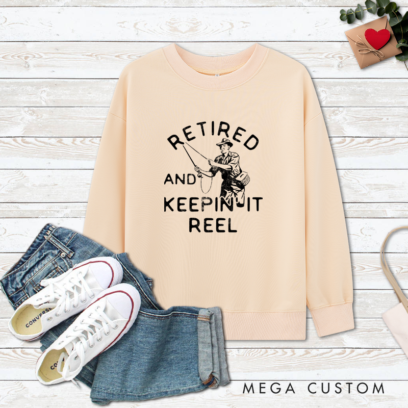 Personalized Retired Fishing Sweatshirt Fishing Sweatshirt Custom Photo Fishing Sweatshirt Funny and Comfortable Gift for Anglers Perfect for Retirees Who Love Fishing