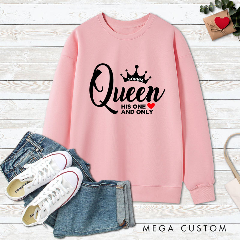 Personalized Couple Her One and Only Matching Sweatshirt Couple His One and Only Valentine's Day Sweatshirt for Husband Wife Boyfriend Girlfriend