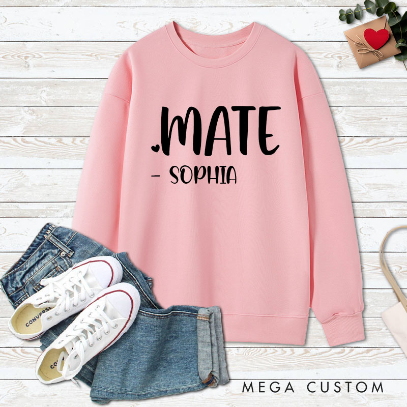 Personalized Couple Soul and Mate Boss Matching Sweatshirt Couple Soulmate Valentine's Day Sweatshirt for Husband Wife Boyfriend Girlfriend