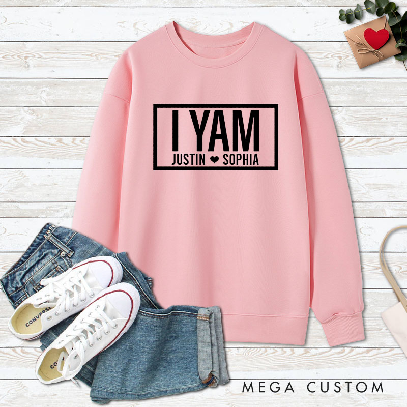 Personalized Couple She's My Sweet Potato and I Yam Matching Sweatshirt Couple Thanksgiving Sweatshirt for Husband Wife Boyfriend Girlfriend