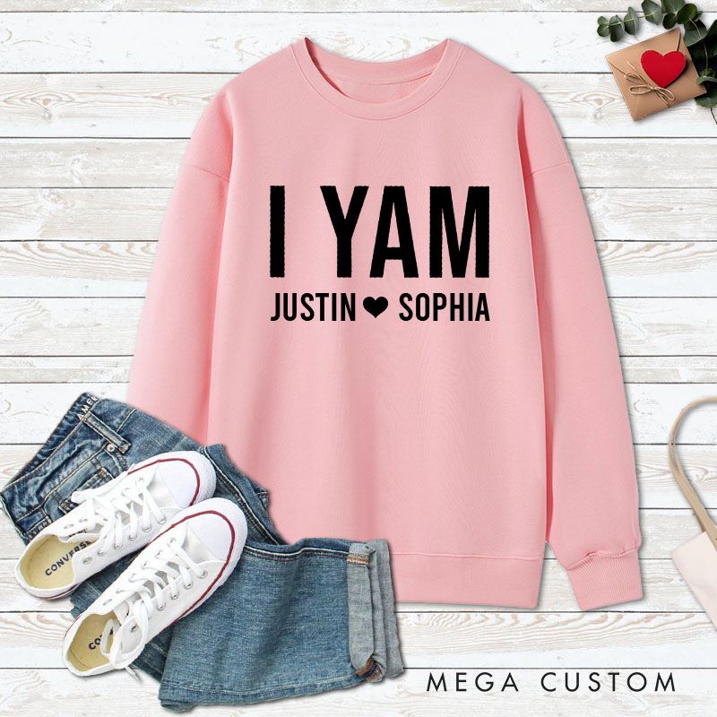 Personalized Couple Adorable She's My Sweet Potato and I Yam Matching Sweatshirt Couple Thanksgiving Sweatshirt for Husband Wife Boyfriend Girlfriend