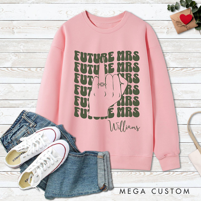 Personalized in My Engaged Era Engagement Sweatshirt for Her