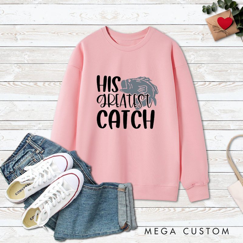 Personalized Funny Fishing Sweatshirt Couples Fishing Sweatshirts Fishing Matching Sweatshirts Matching Outfit for Fishing Lovers Perfect Gift for Couples Husband