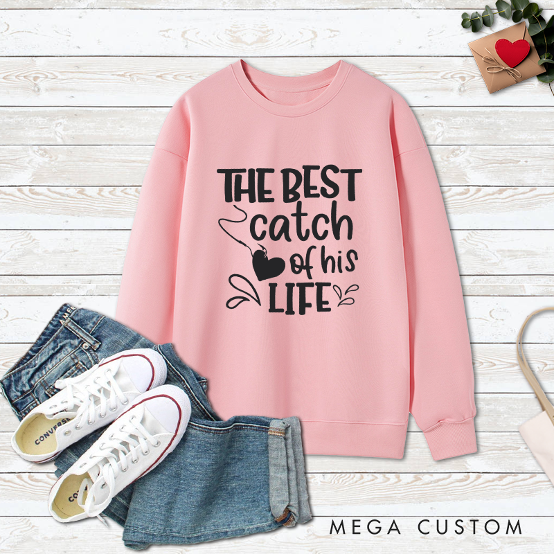 Personalized Couples Fishing Sweatshirts Fishing Lover Couples Gift Husband Wife Matching Sweatshirts Matching Gift for Fishing Lovers Cozy and Stylish Outfit