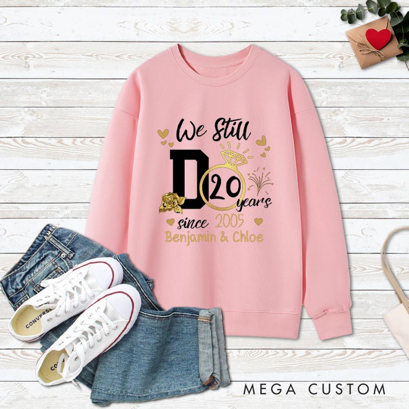 Personalized Couple 20th Anniversary Sweatshirt We Still Do 20 Years Anniversary Outfit for Couple Wife Husband Gift Top for Her Him