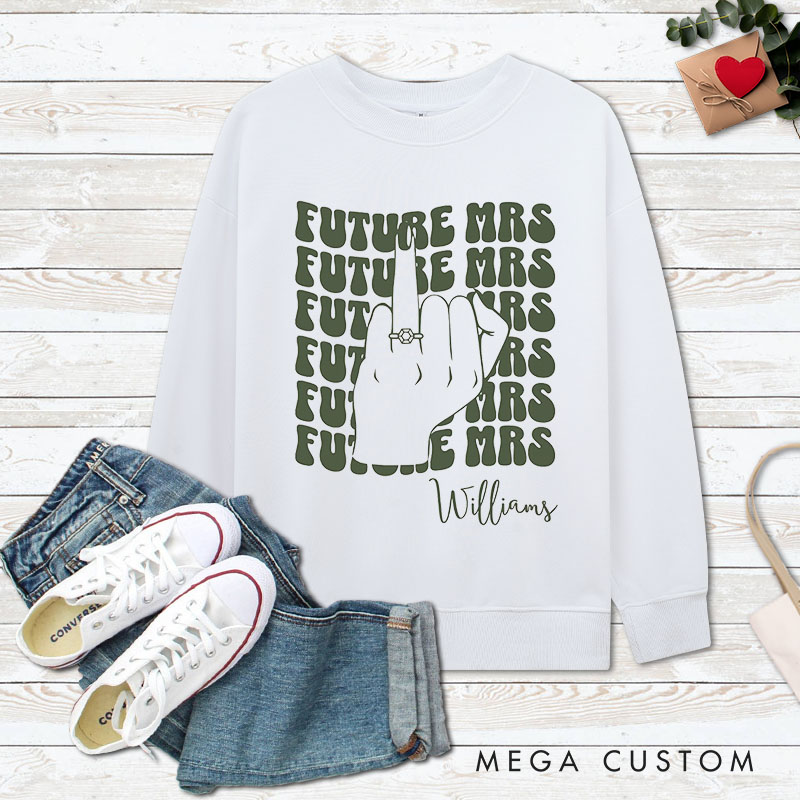 Personalized in My Engaged Era Engagement Sweatshirt for Her