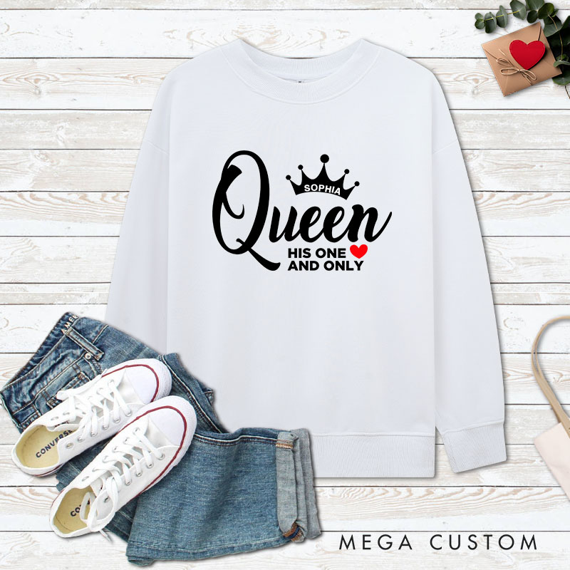 Personalized Couple Her One and Only Matching Sweatshirt Couple His One and Only Valentine's Day Sweatshirt for Husband Wife Boyfriend Girlfriend