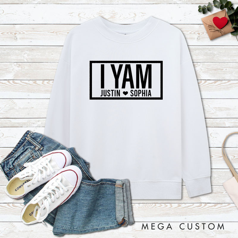 Personalized Couple She's My Sweet Potato and I Yam Matching Sweatshirt Couple Thanksgiving Sweatshirt for Husband Wife Boyfriend Girlfriend